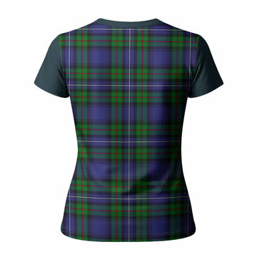 Donnachaidh Tartan Accent Women T shirt with Family Crest