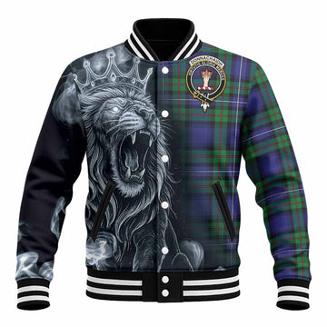 Donnachaidh Tartan Baseball Jacket Roaring Lion Heritage