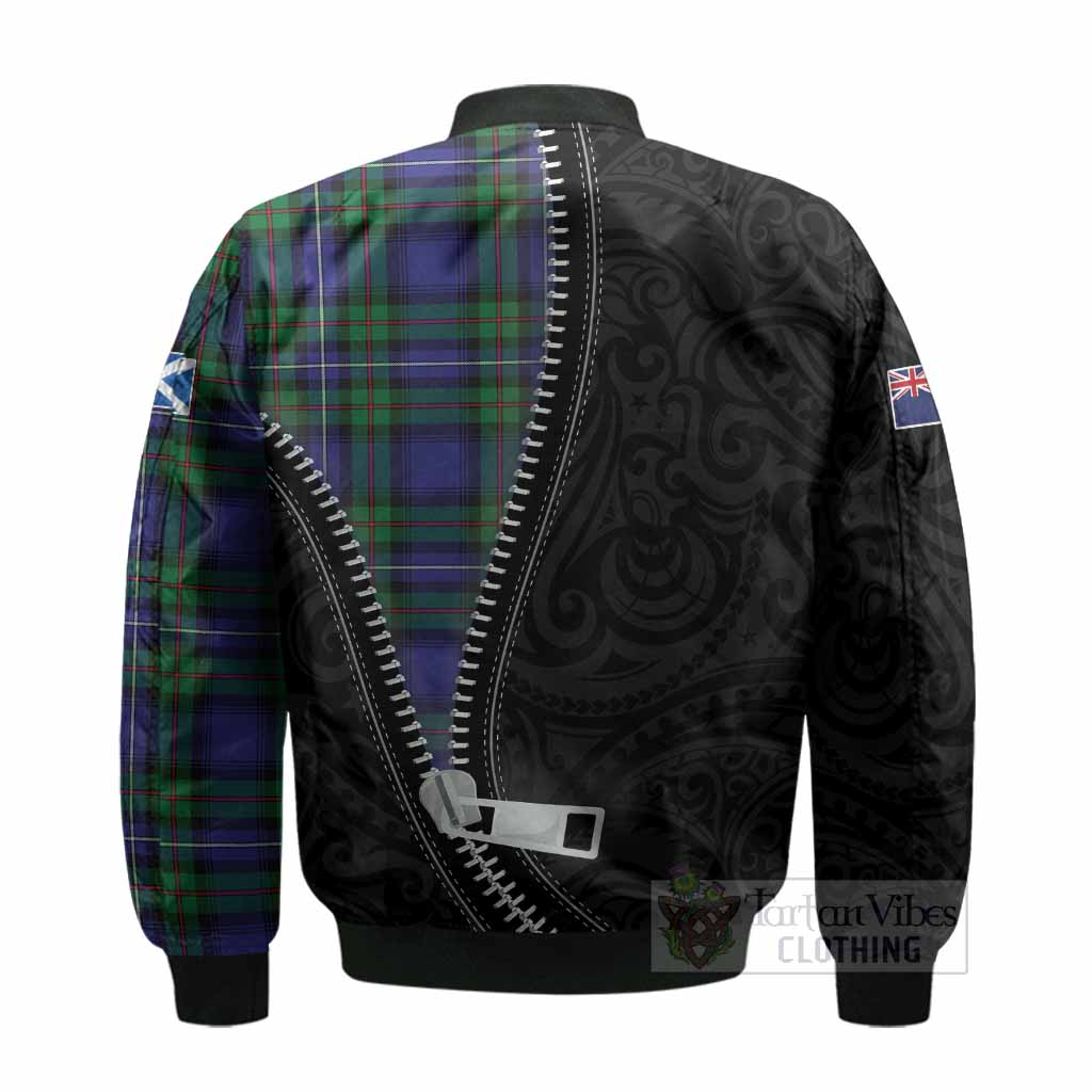 Donnachaidh Tartan Bomber Jacket New Zealand Pattern Unique Zipper Stylized