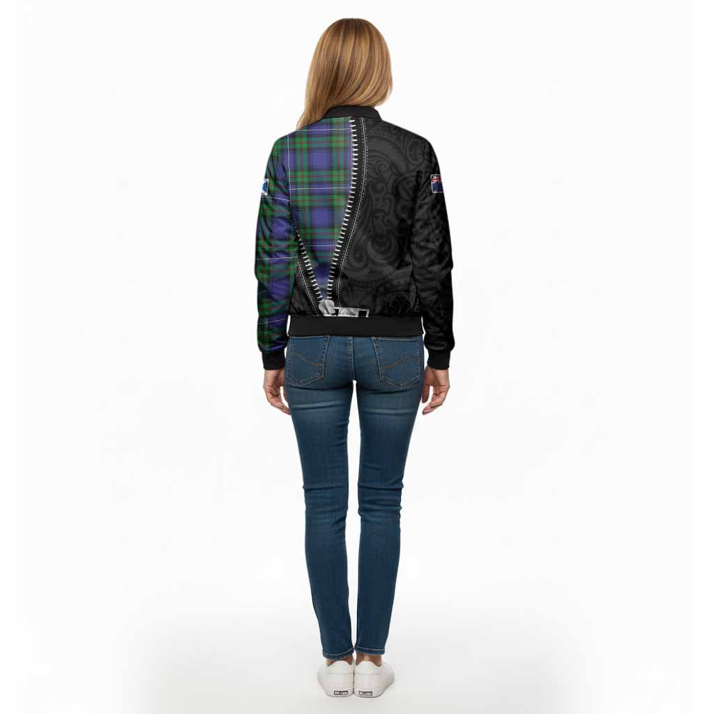 Donnachaidh Tartan Bomber Jacket New Zealand Pattern Unique Zipper Stylized