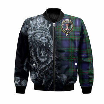 Donnachaidh Tartan Bomber Jacket Roaring Lion Heritage