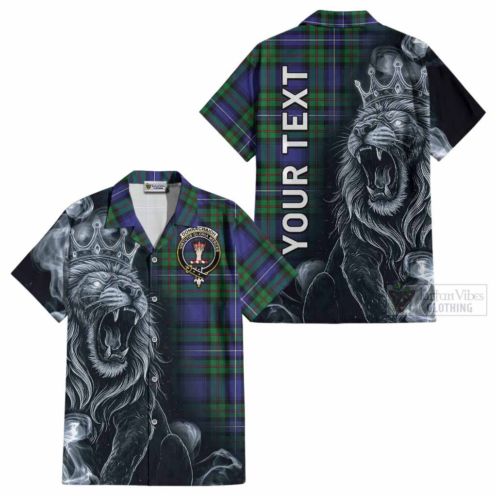 Donnachaidh Tartan Cotton Hawaiian Shirt Roaring Lion Heritage