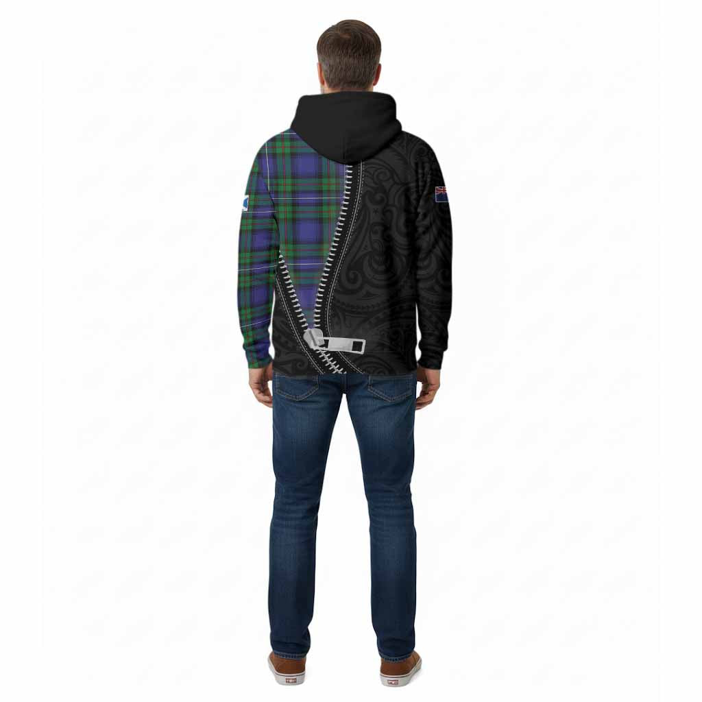 Donnachaidh Tartan Cotton Hoodie New Zealand Pattern Unique Zipper Stylized