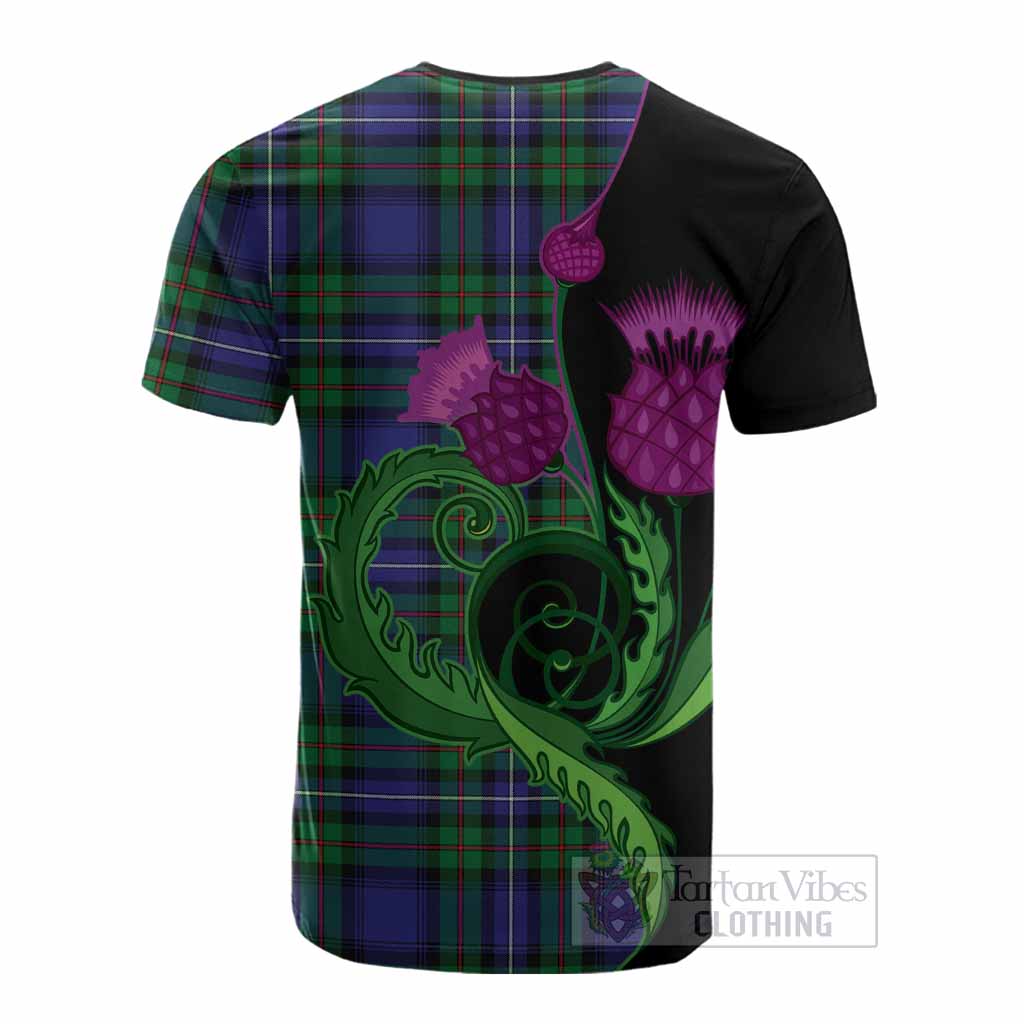 Donnachaidh Tartan Cotton T-shirt Traditional Scottish Thistle