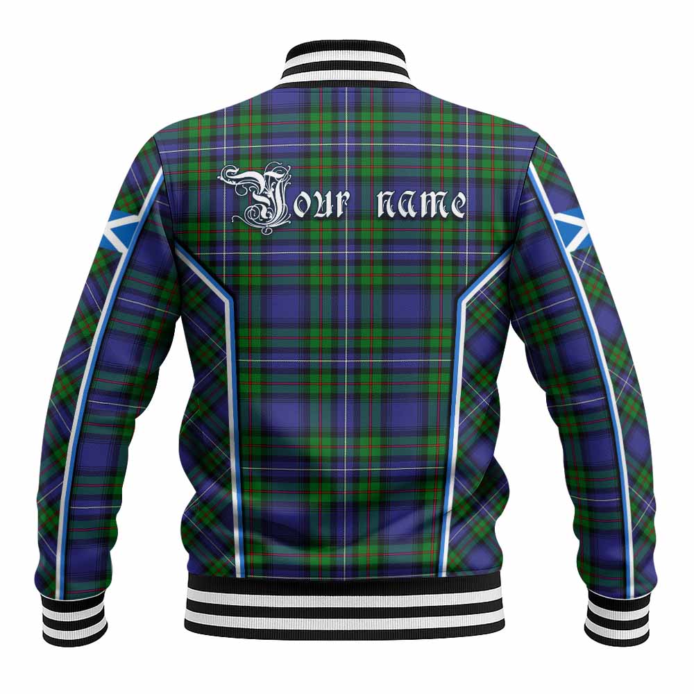 Donnachaidh Tartan Crest Baseball Jacket Scotland Coat of Arm Flag Style - Tartan Vibes Clothing