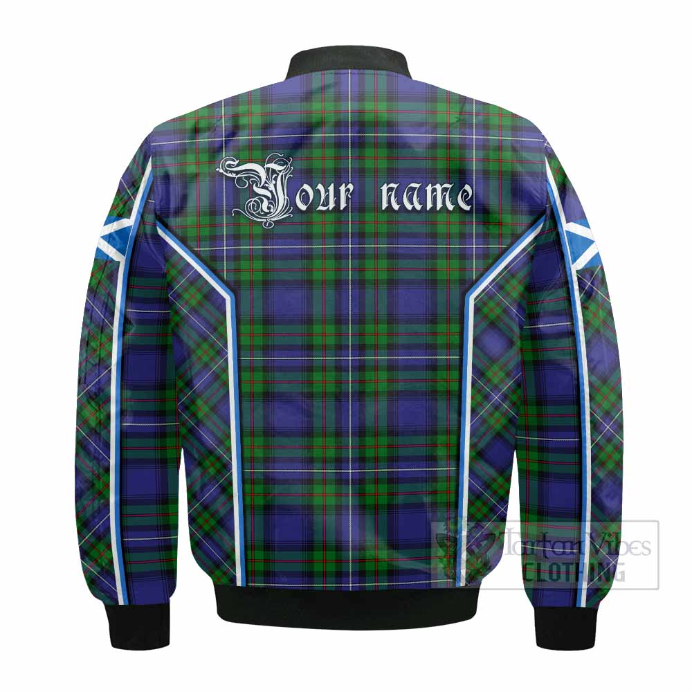 Donnachaidh Tartan Crest Bomber Jacket Scotland Coat of Arm Flag Style - Tartan Vibes Clothing