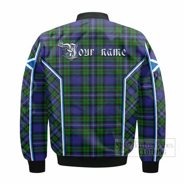 Donnachaidh Tartan Crest Bomber Jacket Scotland Coat of Arm Flag Style