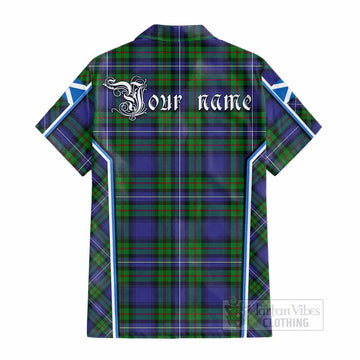 Donnachaidh Tartan Crest Cotton Hawaiian Shirt Scotland Coat of Arm Flag Style - Tartan Vibes Clothing