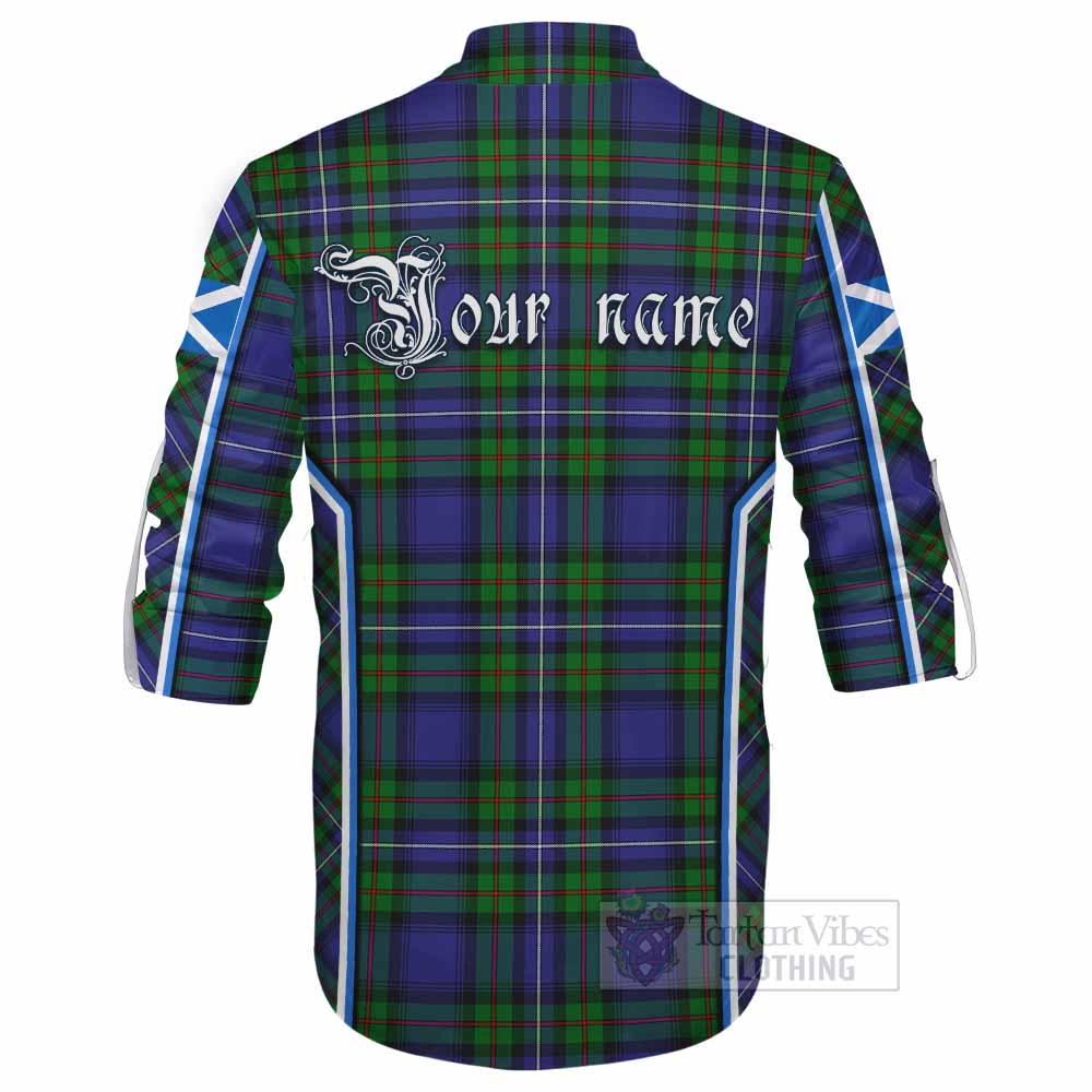 Donnachaidh Tartan Crest Ghillie Kilt Shirt Scotland Coat of Arm Flag Style - Tartan Vibes Clothing