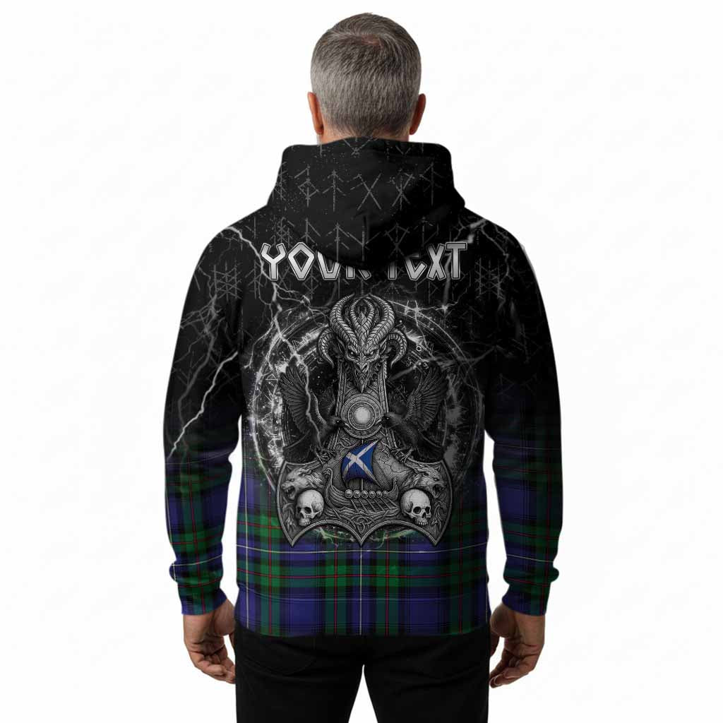 Donnachaidh Tartan Crest Hoodie Celtic Odin's Raven Legacy