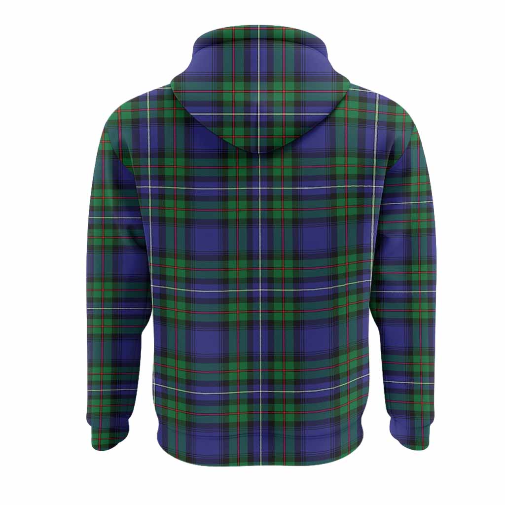 Donnachaidh Tartan Crest Hoodie Ferocious Lion Style
