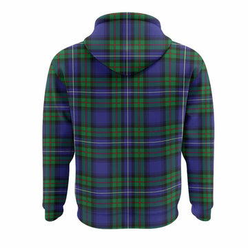 Donnachaidh Tartan Crest Hoodie Ferocious Lion Style