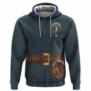 Donnachaidh Tartan Crest Hoodie Kilt Costume Style