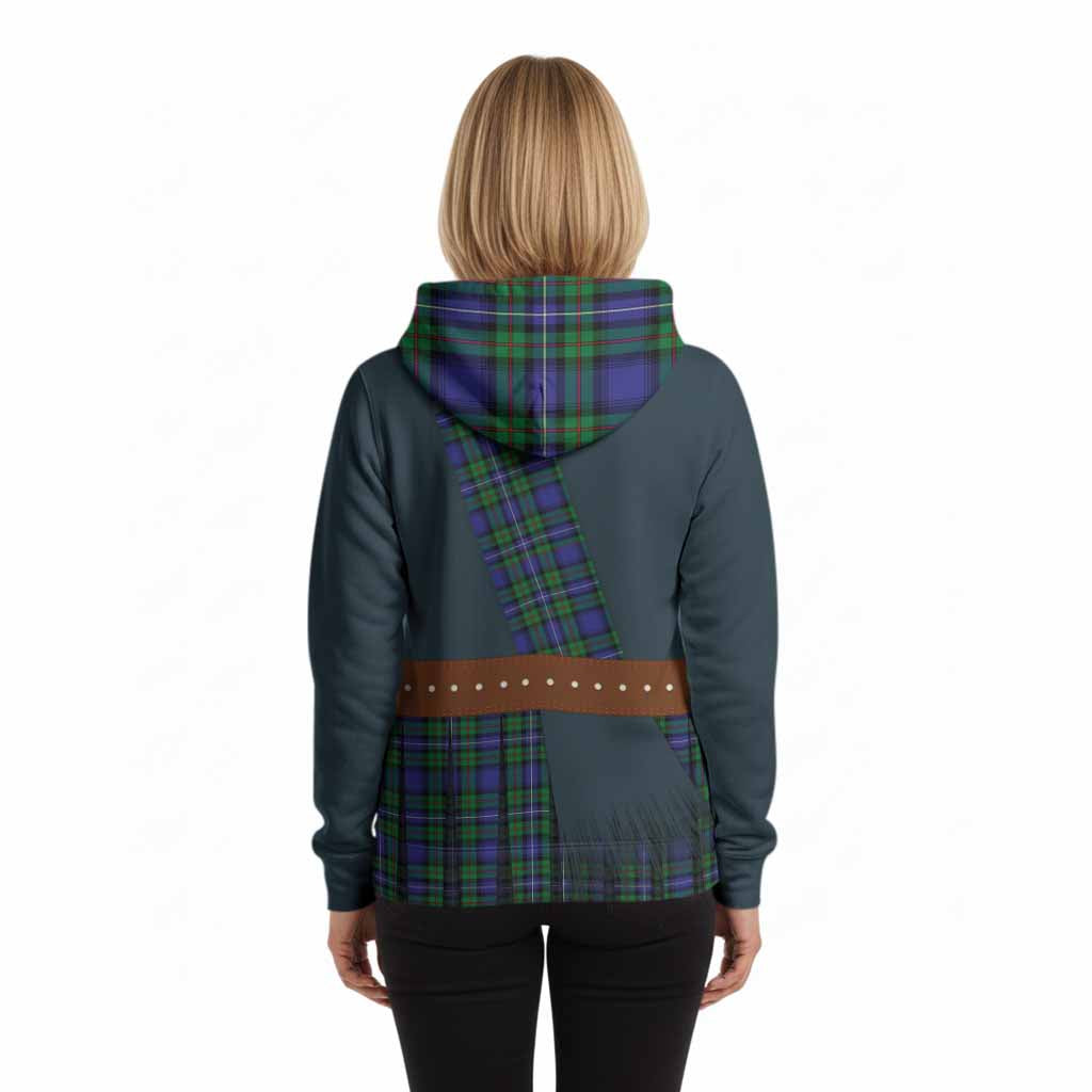 Donnachaidh Tartan Crest Hoodie Kilt Costume Style