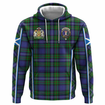 Donnachaidh Tartan Crest Hoodie Scotland Coat of Arm Flag Style