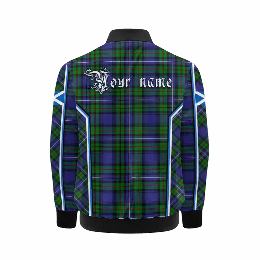 Donnachaidh Tartan Crest Kid Bomber Jacket Scotland Coat of Arm Flag Style - Tartan Vibes Clothing