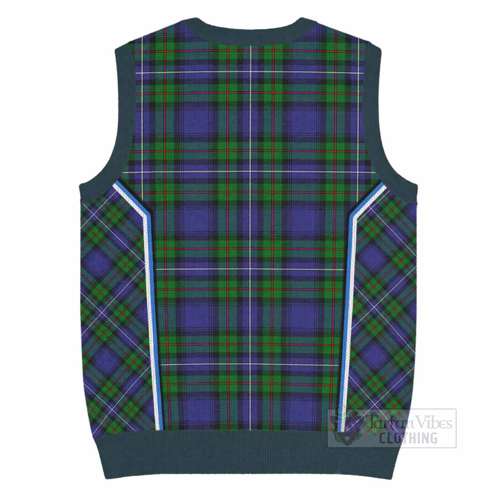 Donnachaidh Tartan Crest Knitted V-Neck Vest Scotland Coat of Arm Flag Style - Tartan Vibes Clothing