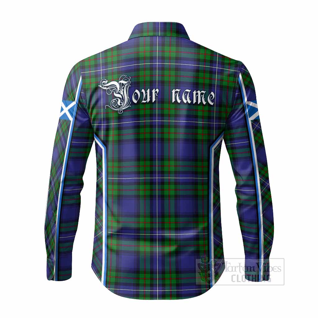 Donnachaidh Tartan Crest Long Sleeve Button Shirts Scotland Coat of Arm Flag Style - Tartan Vibes Clothing
