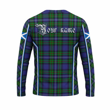 Donnachaidh Tartan Crest Long Sleeve T-Shirt Scotland Coat of Arm Flag Style - Tartan Vibes Clothing