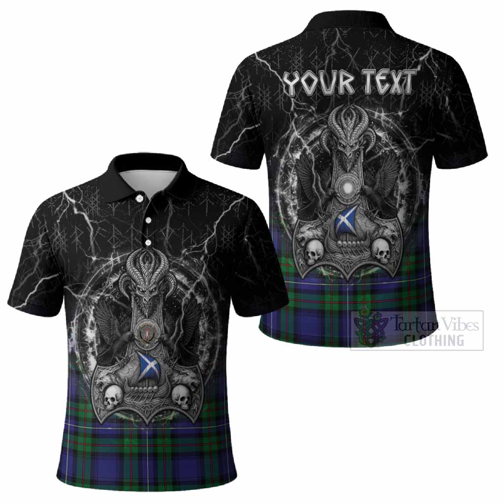 Donnachaidh Tartan Crest Polo Shirt Celtic Odin's Raven Legacy