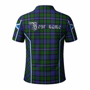 Donnachaidh Tartan Crest Polo Shirt Scotland Coat of Arm Flag Style