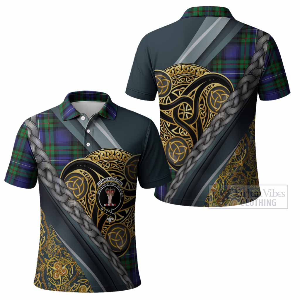 Donnachaidh Tartan Crest Polo Shirt Scottish Triskele Celtic