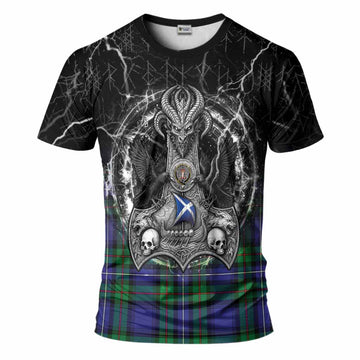 Donnachaidh Tartan Crest T-Shirt Celtic Odin's Raven Legacy