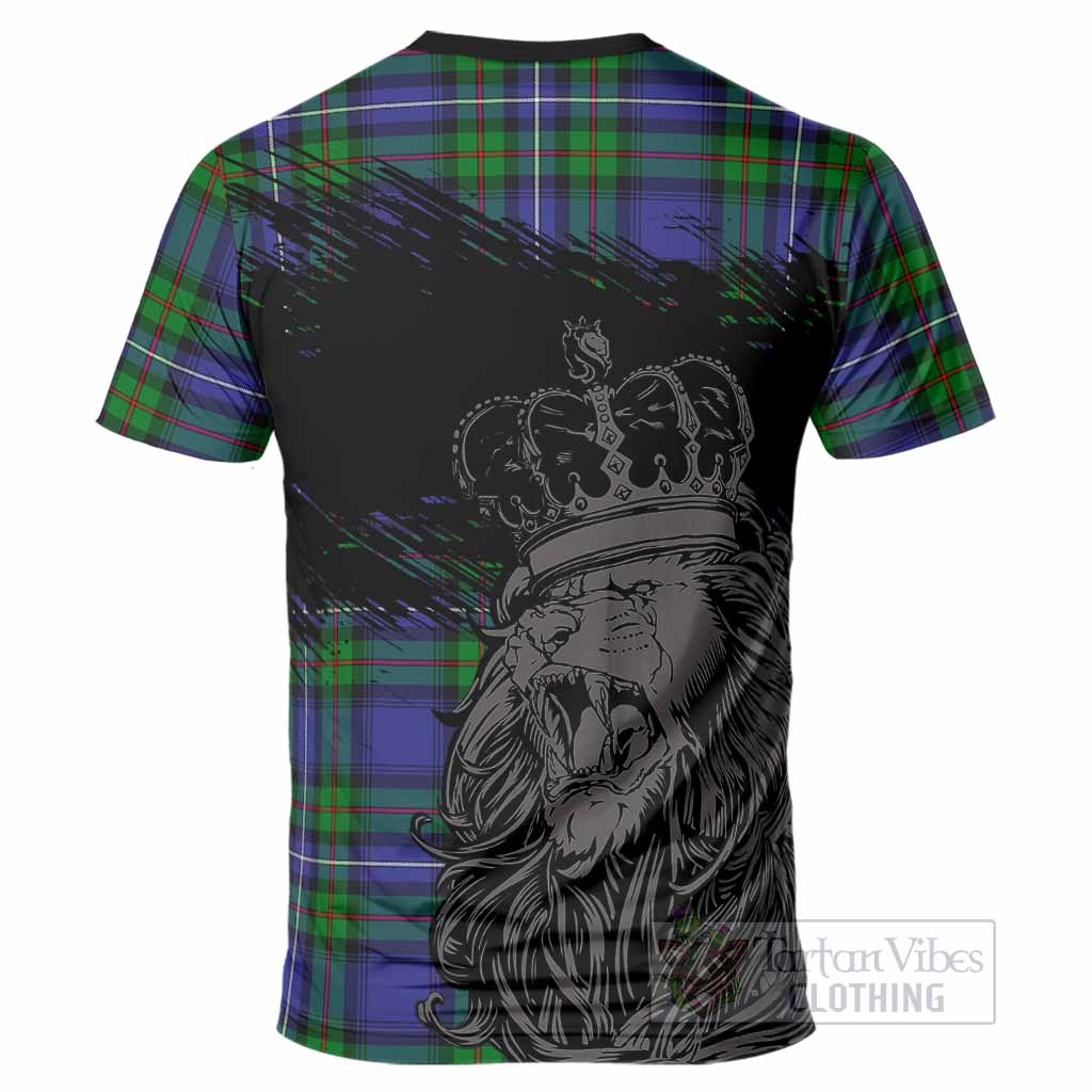 Donnachaidh Tartan Crest T-Shirt Crowned Lion Heritage Style