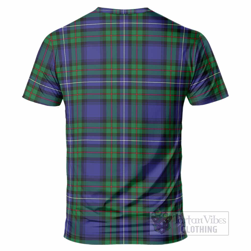 Donnachaidh Tartan Crest T-Shirt Ferocious Lion Style