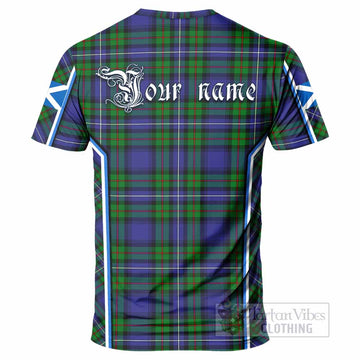 Donnachaidh Tartan Crest T-shirt Scotland Coat of Arm Flag Style - Tartan Vibes Clothing