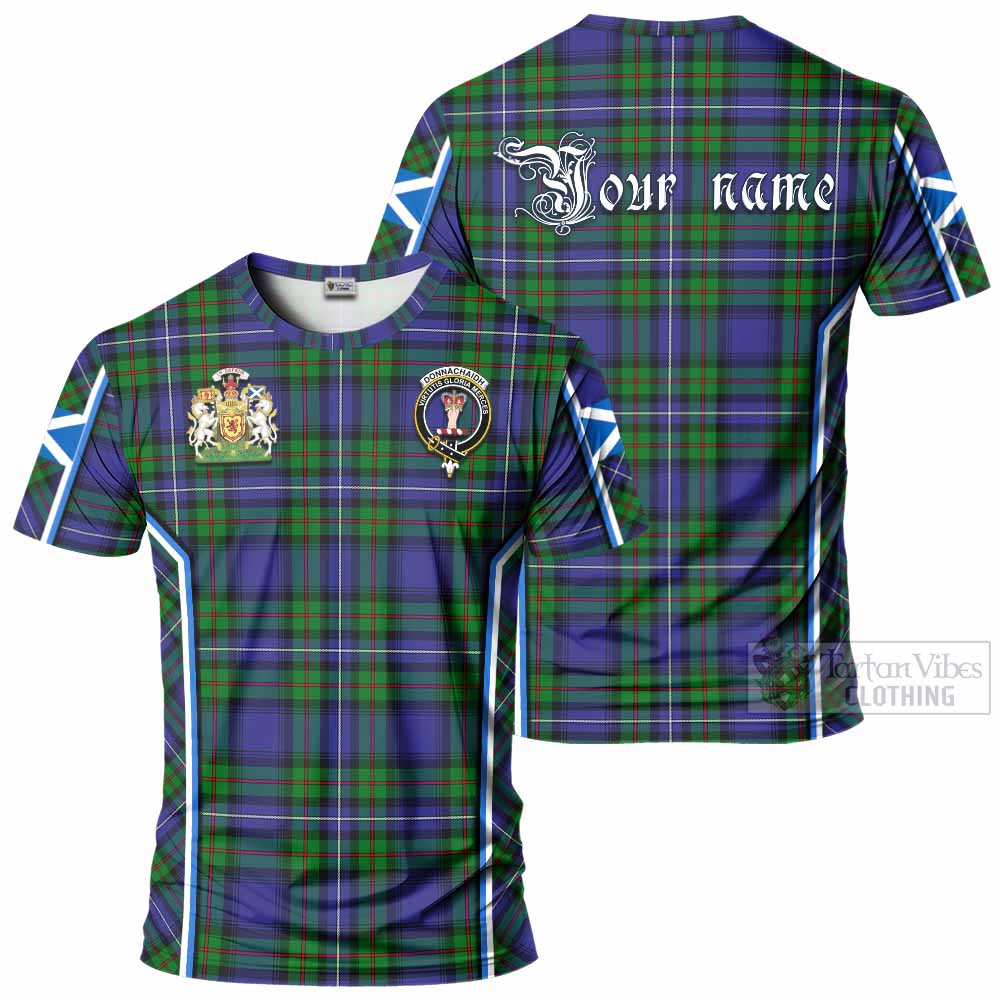 Donnachaidh Tartan Crest T-shirt Scotland Coat of Arm Flag Style - Tartan Vibes Clothing
