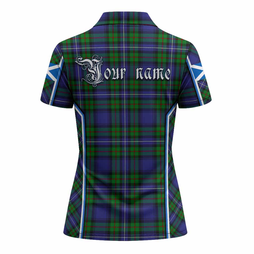 Donnachaidh Tartan Crest Women's Polo Shirt Scotland Coat of Arm Flag Style - Tartan Vibes Clothing