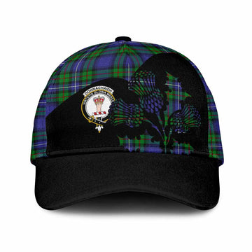 Donnachaidh Tartan Family Crest Classic Cap Scotland Thistle Floral Flag Style