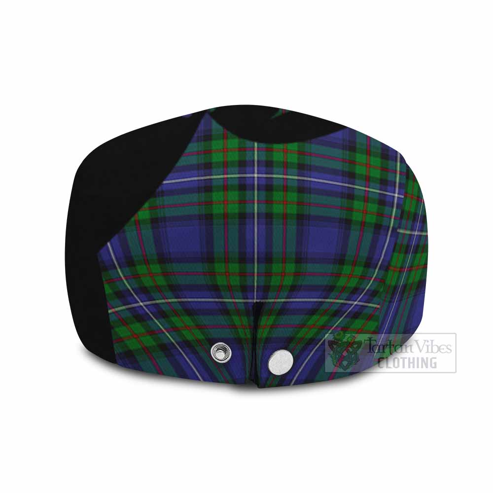 Donnachaidh Tartan Family Crest Flat Cap, Jeff Cap Scotland Thistle Floral
