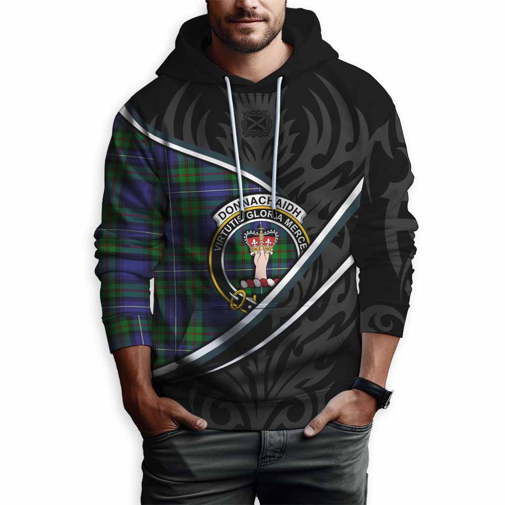 Donnachaidh Tartan Family Crest Hoodie Celtic Scottish Thistle Floral - Tartan Vibes Clothing