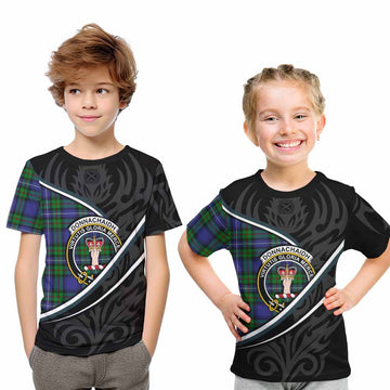 Donnachaidh Tartan Family Crest Kid T-shirt Celtic Scottish Thistle Floral
