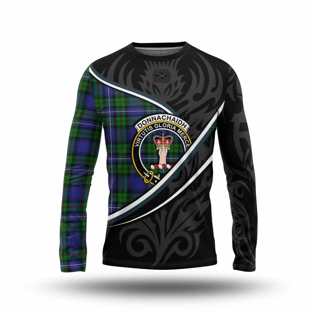 Donnachaidh Tartan Family Crest Long Sleeve T-Shirt Celtic Scottish Thistle Floral - Tartan Vibes Clothing