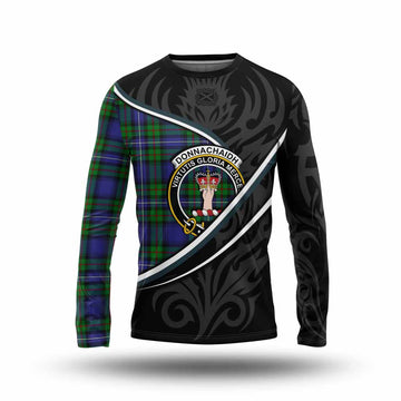 Donnachaidh Tartan Family Crest Long Sleeve T-Shirt Celtic Scottish Thistle Floral - Tartan Vibes Clothing