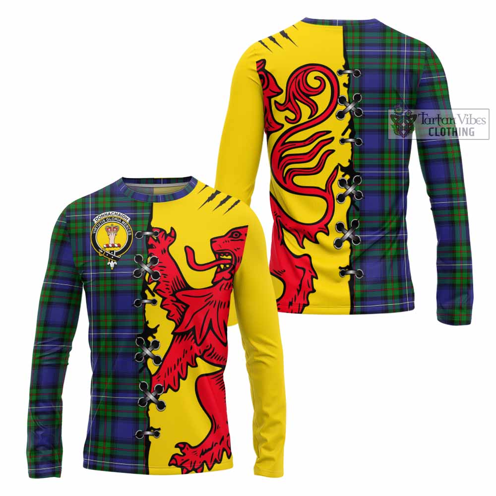 Donnachaidh Tartan Family Crest Long Sleeve T-Shirt Lion Rampant Honor - Tartan Vibes Clothing