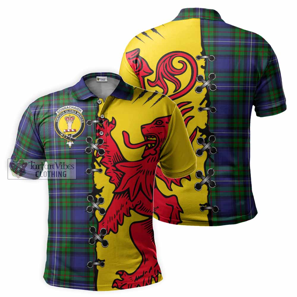 Donnachaidh Tartan Family Crest Polo Shirt Lion Rampant Honor - Tartan Vibes Clothing