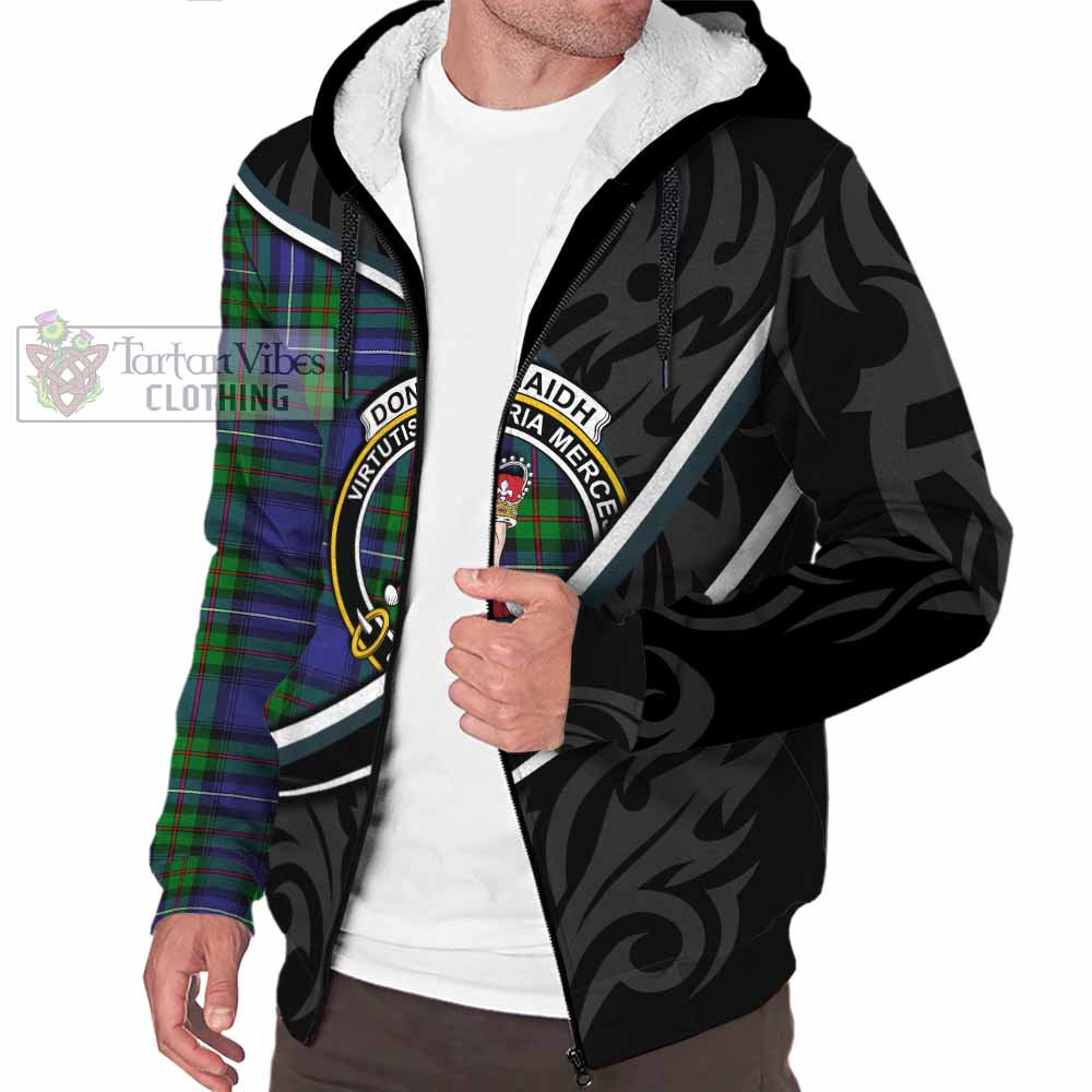 Donnachaidh Tartan Family Crest Sherpa Hoodie Celtic Scottish Thistle Floral - Tartan Vibes Clothing