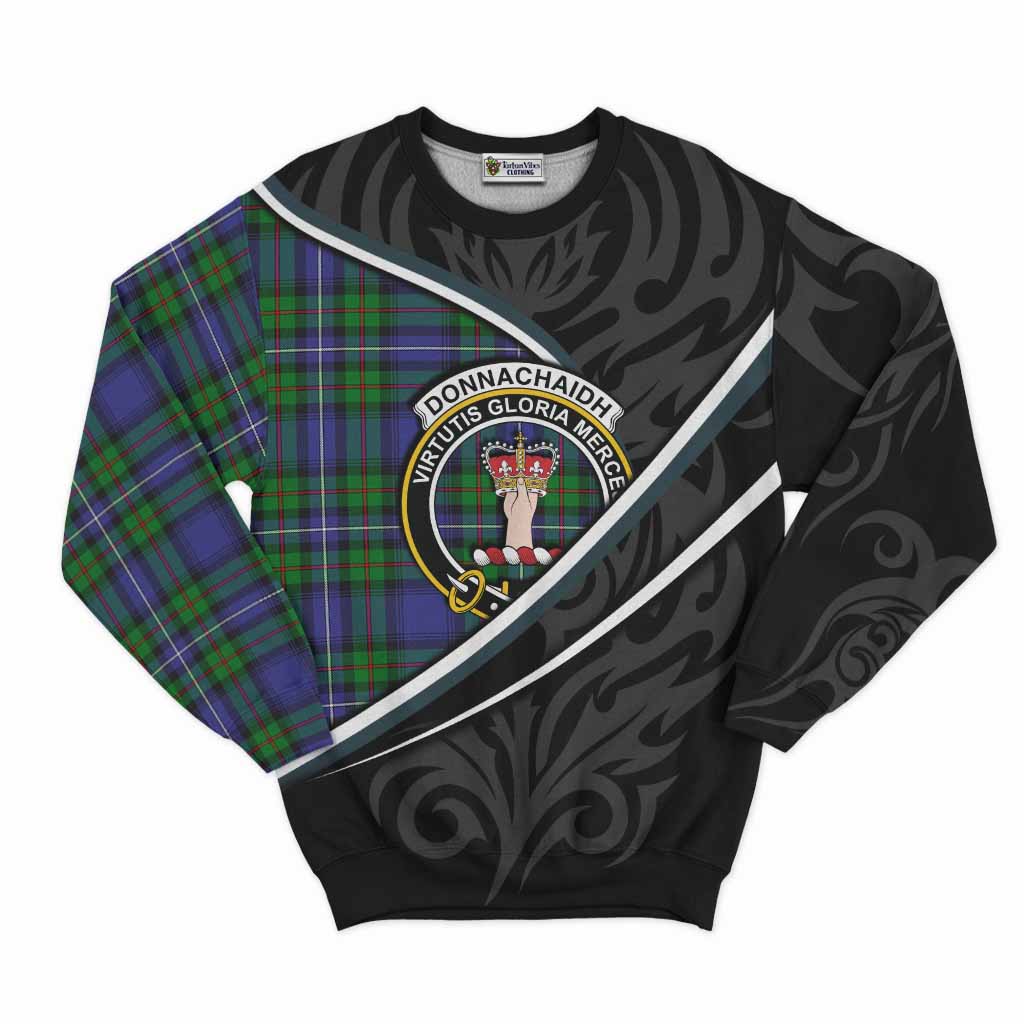 Donnachaidh Tartan Family Crest Sweatshirt Celtic Scottish Thistle Floral - Tartan Vibes Clothing