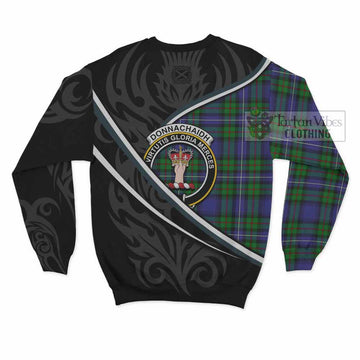 Donnachaidh Tartan Family Crest Sweatshirt Celtic Scottish Thistle Floral