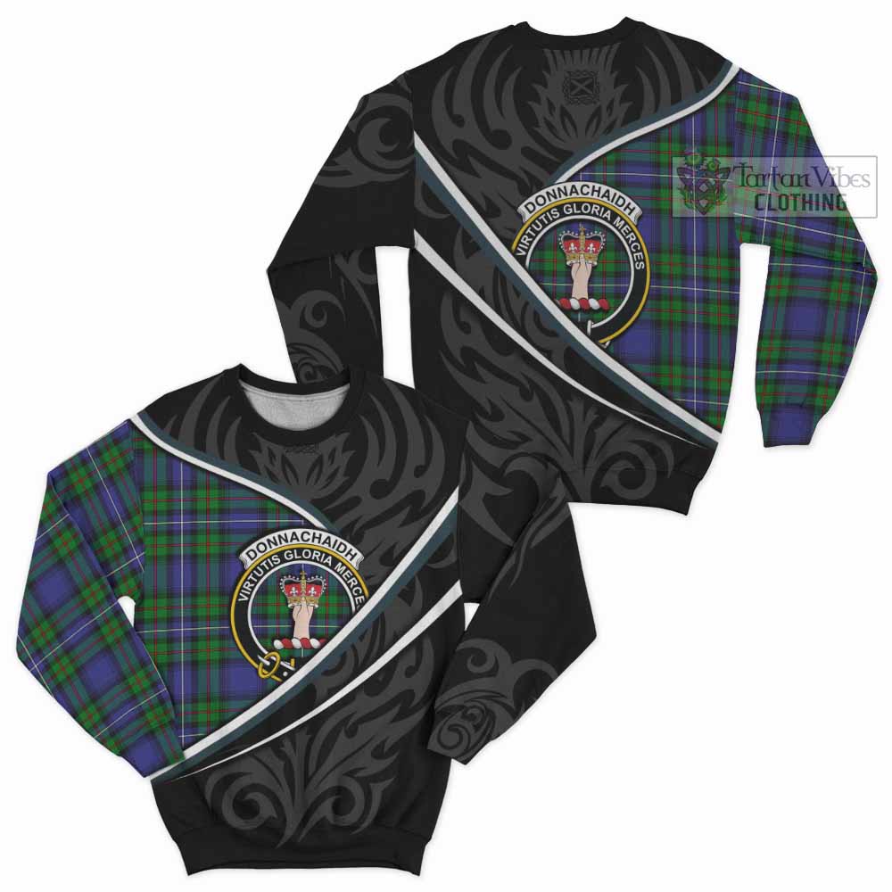 Donnachaidh Tartan Family Crest Sweatshirt Celtic Scottish Thistle Floral - Tartan Vibes Clothing