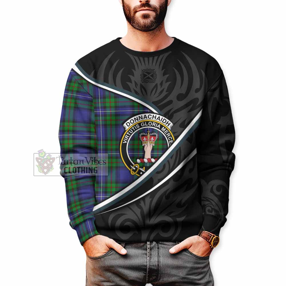 Donnachaidh Tartan Family Crest Sweatshirt Celtic Scottish Thistle Floral - Tartan Vibes Clothing