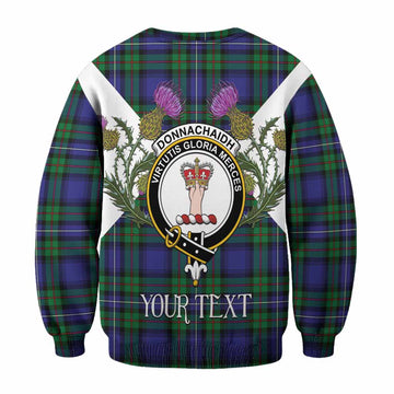 Donnachaidh Tartan Family Crest Sweatshirt Scottish Burns Night Thistle Floral