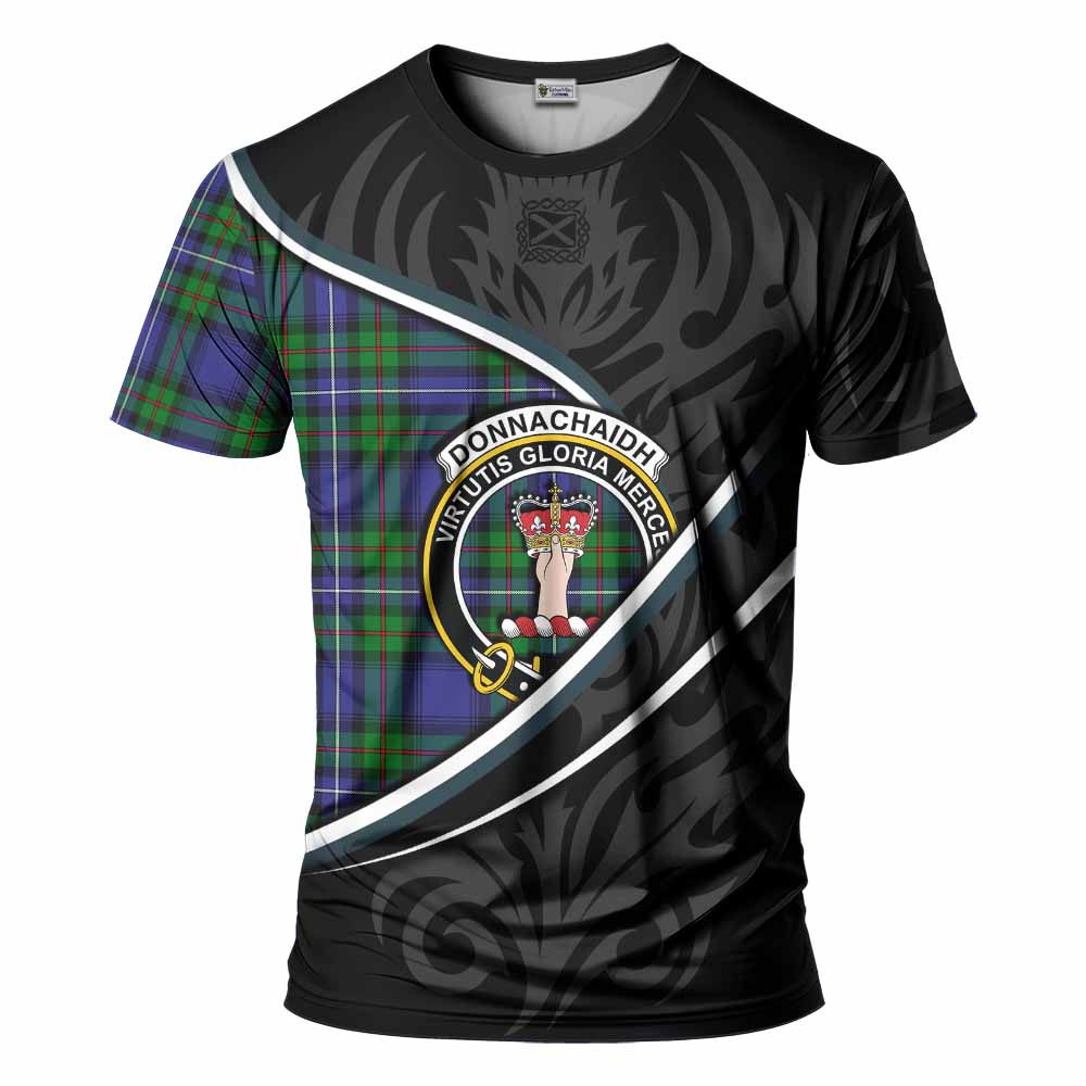 Donnachaidh Tartan Family Crest T-shirt Celtic Scottish Thistle Floral - Tartan Vibes Clothing