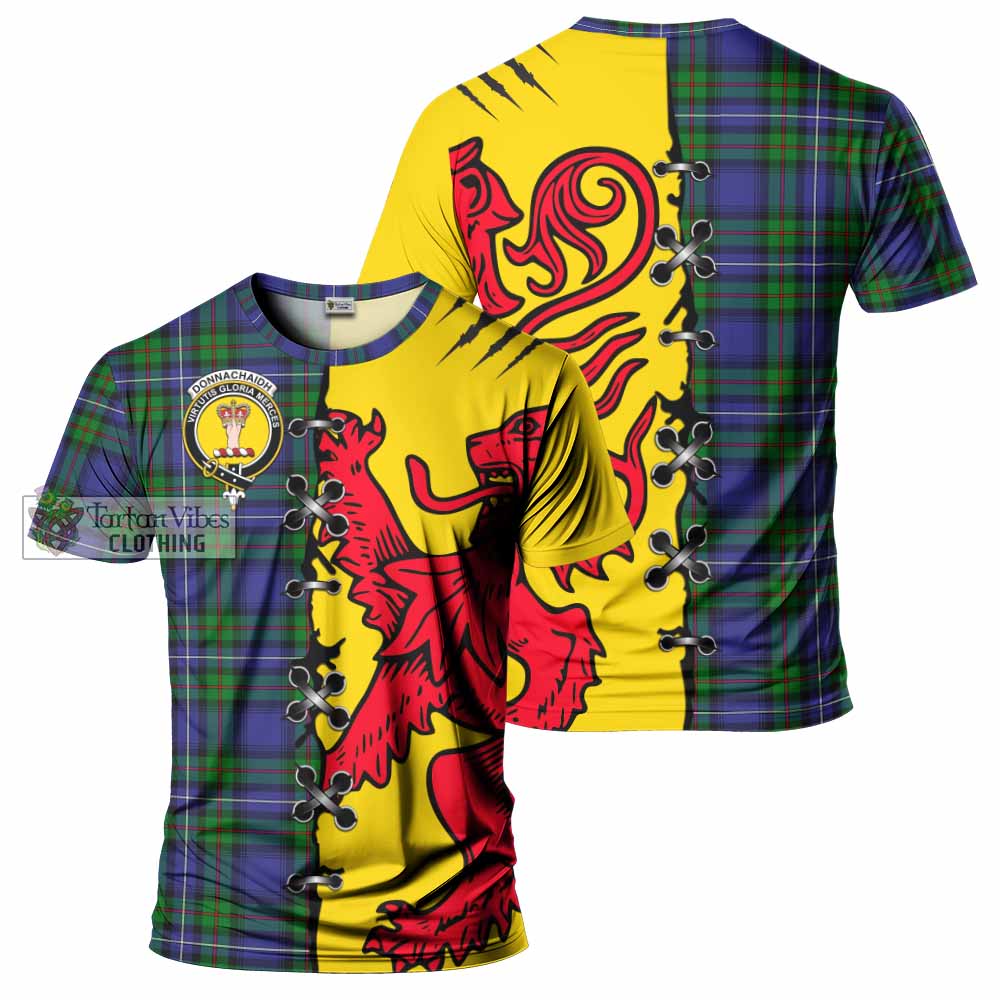 Donnachaidh Tartan Family Crest T-shirt Lion Rampant Honor - Tartan Vibes Clothing