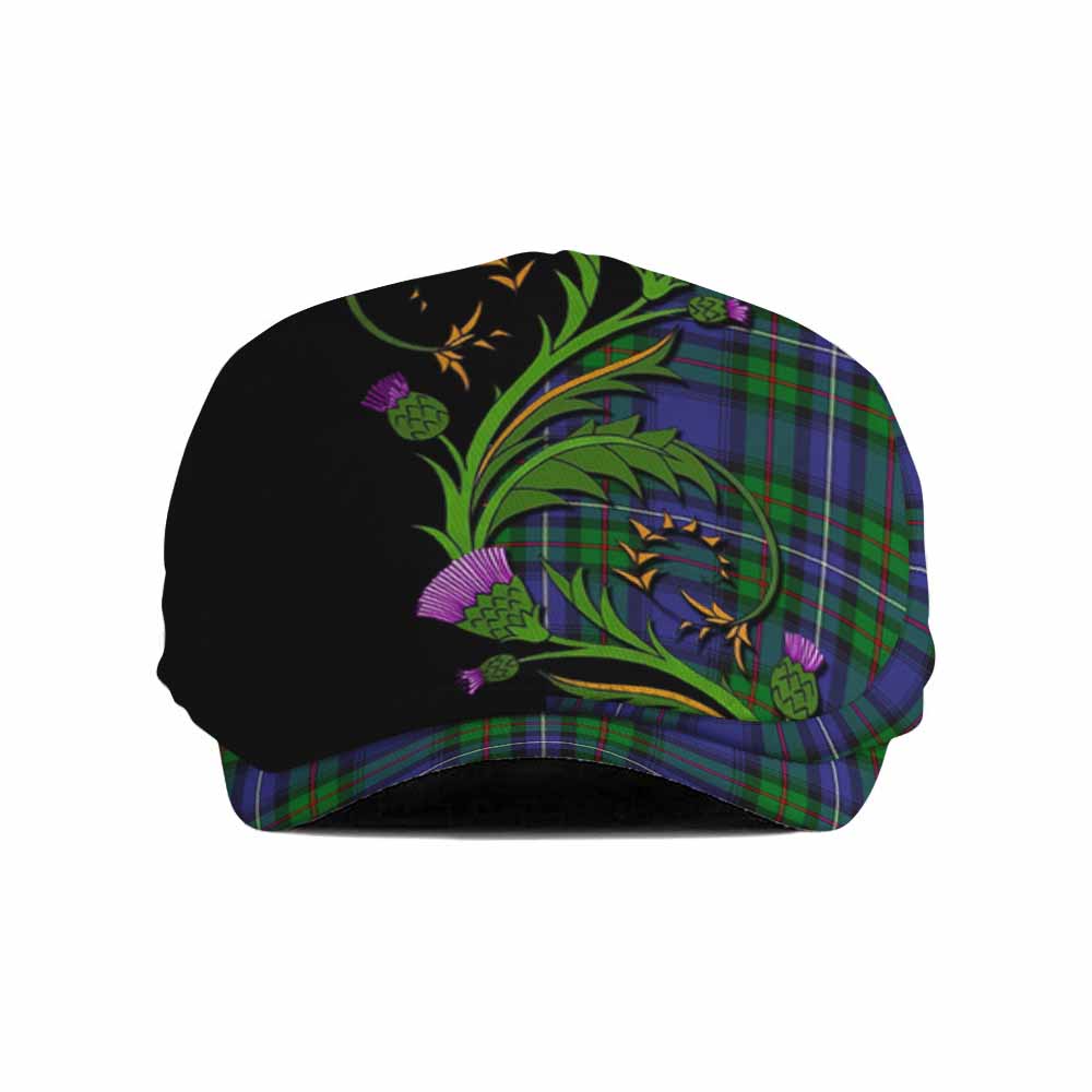Donnachaidh Tartan Flat Cap, Jeff Cap Scottish Thistle Pride Heritage Art