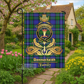 Donnachaidh Tartan Garden Flag with Highland Thistle Cherish Family Crest Style